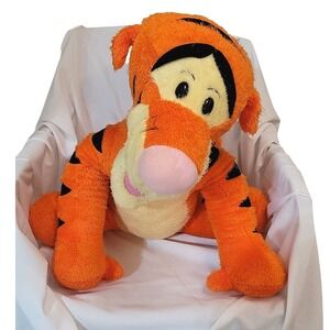 Disney Tigger Plush Toy 2003 Fisher Price‎ Orange Black Striped Stuffed Animal